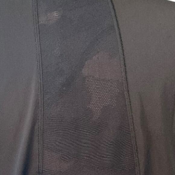 EUC Lululemon Sheer Will Tank *Pulse Black Patterned Mesh Back Panel Size 8 - Picture 5 of 10